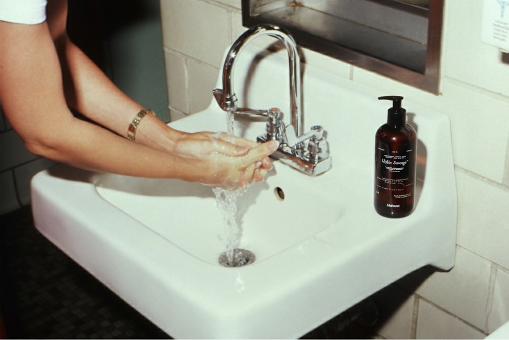 Savon liquide parfumé pour peau sensible et déshydratée— mousse légère, usage visage, corps et mains