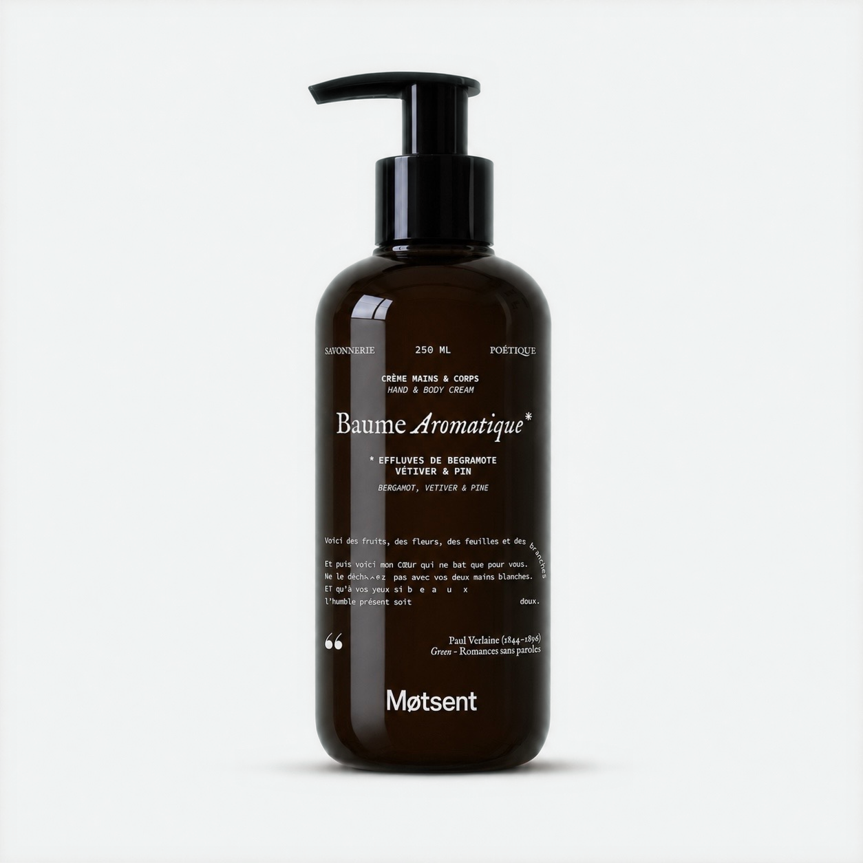 Crème hydratante naturelle parfumée mains & corps – Motsent Flacon de crème hydratante parfumée pour les mains et le corps – Motsent