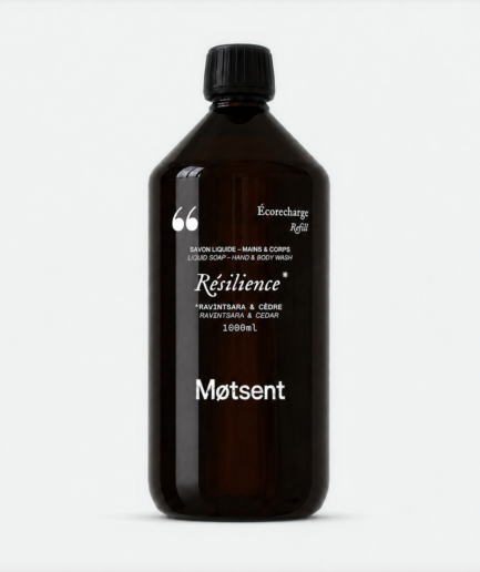 Éco-recharge de savon liquide Résilience au parfum vivifiant de ravintsara et de cèdre - Motsent